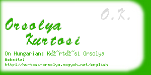 orsolya kurtosi business card